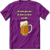 Ik Drink Geen Bier, Ik Drink Een Tarwe Smoothie T-Shirt | Bier Kleding | Feest | Drank | Grappig Verjaardag Cadeau | - Paars - XXL