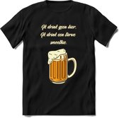 Ik Drink Geen Bier, Ik Drink Een Tarwe Smoothie T-Shirt | Bier Kleding | Feest | Drank | Grappig Verjaardag Cadeau | - Zwart - S