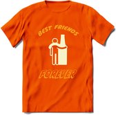 Best Friends Forever T-Shirt | Bier Kleding | Feest | Drank | Grappig Verjaardag Cadeau | - Oranje - XXL