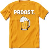 Proost T-Shirt | Bier Kleding | Feest | Drank | Grappig Verjaardag Cadeau | - Geel - L
