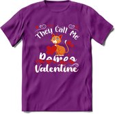 They Call Me Romeo - Valentijn T-Shirt | Grappig Valentijnsdag Cadeautje voor Hem en Haar | Dames - Heren - Unisex | Kleding Cadeau | - Paars - M