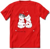 You Are My Sweety - Valentijn T-Shirt | Grappig Valentijnsdag Cadeautje voor Hem en Haar | Dames - Heren - Unisex | Kleding Cadeau | - Rood - 3XL