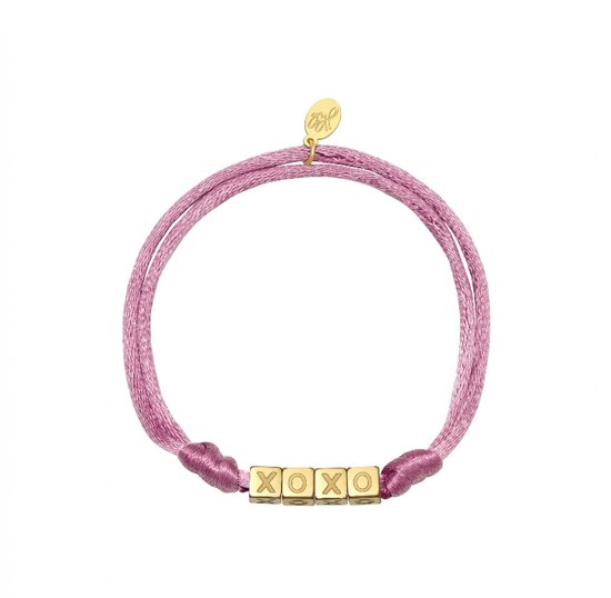 Armband - Licht roze - XOXO - Liefde