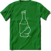 Bierbuik T-Shirt | Bier Kleding | Feest | Drank | Grappig Verjaardag Cadeau | - Donker Groen - S