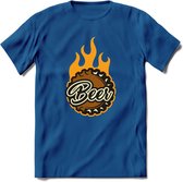 Bierdopje T-Shirt | Bier Kleding | Feest | Drank | Grappig Verjaardag Cadeau | - Donker Blauw - L