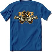 Proost T-Shirt | Bier Kleding | Feest | Drank | Grappig Verjaardag Cadeau | - Donker Blauw - L