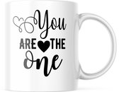 Valentijn Mok met tekst: You Are The One | Valentijn cadeau | Valentijn decoratie | Grappige Cadeaus | Koffiemok | Koffiebeker | Theemok | Theebeker