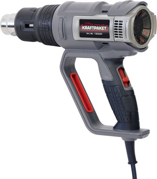 HIKOKI RH650V heteluchtblazer (2000 watt, 230 V, temperatuurniveau 1:50 °C; niveau 2:50-650 °C, luchtstroom 250/500 l/min, softtouch-handgreep, oververhittingsbeveiliging, koffer, 5-delige sproeierset