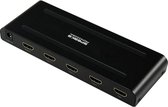 SpeaKa Professional SP-HDS-240m - 4 poorten - HDMI-splitter - Ultra HD - 3840 x 2160 Pixel - Zwart