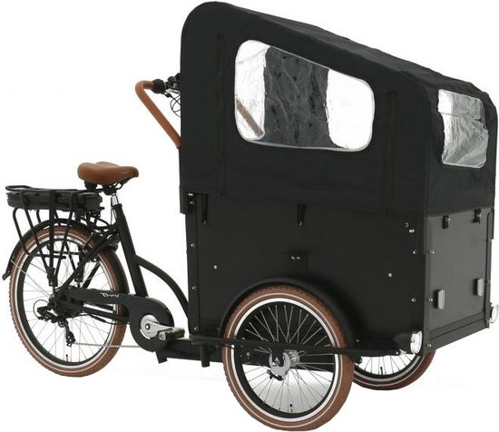 Troy Elektrische Bakfiets - Fiets (elektrisch) - Unisex - Matzwart - 20  Inch | bol