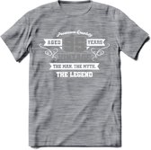 95 Jaar Legend T-Shirt | Zilver - Wit | Grappig Verjaardag en Feest Cadeau | Dames - Heren - Unisex | Kleding Kado | - Donker Grijs - Gemaleerd - XL