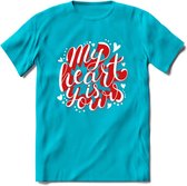 My Heart Is Yours - Valentijn T-Shirt | Grappig Valentijnsdag Cadeautje voor Hem en Haar | Dames - Heren - Unisex | Kleding Cadeau | - Blauw - XL