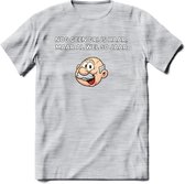 Nog geen grijs haar maar wel 50 jaar T-Shirt | Grappig Abraham 50 Jaar Verjaardag Kleding Cadeau | Dames – Heren - Licht Grijs - Gemaleerd - 3XL