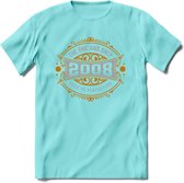 2008 The One And Only T-Shirt | Goud - Zilver | Grappig Verjaardag  En  Feest Cadeau | Dames - Heren | - Licht Blauw - XL