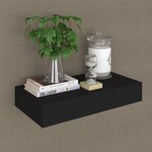 Decoways - Wandschap met lade zwevend 48x25x8 cm zwart