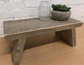 Bankje voor vensterbank - Steigerhout - Old Grey - 42x19,5x17cm