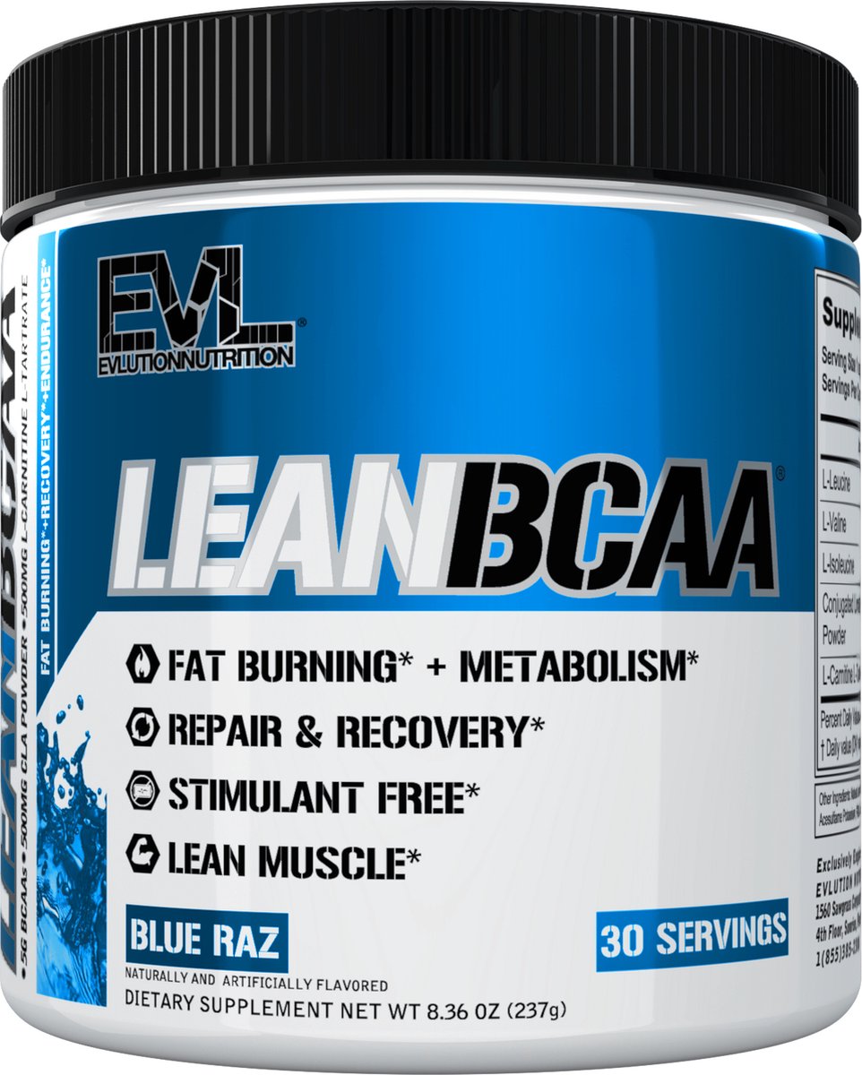 EVL Nutrition LeanBCAA (30 serv) Blue Raz - Aminozuren - BCAA