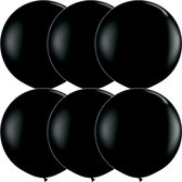6x pièces qualatex mega ballon diamètre 90 cm noir - Articles de fête et décorations