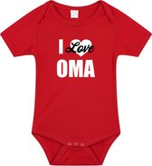 I love oma tekst baby rompertje rood baby jongens en meisjes - Kraamcadeau - Babykleding 92 (18-24 maanden)