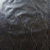 Raved Raamfolie/Plakfolie - Decoratiefolie - Golvende Strepen Print Zwart - 2 m x 45 cm