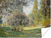 Poster The park Monceau - schilderij van Claude Monet - 80x60 cm