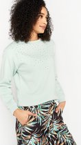 LOLALIZA Sweater - Licht Groen - Maat XL