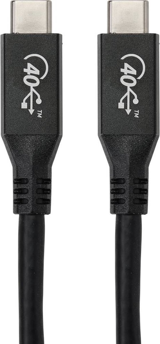 Renkforce USB-kabel USB 4.0 USB-C 0.80 m Zwart Aluminium-stekker RF-4870098