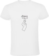 Jesus Love Me | Heren T-shirt | Wit | Jezus houdt van mij | Messias | Christen | Christendom | Evangelie | Nieuwe Testament | God