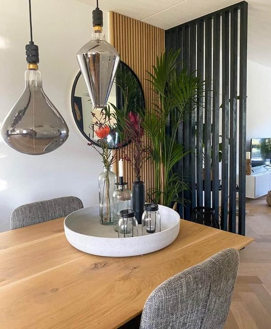 Room Divider Robuust 240cm x 84,5cm Zwart