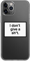 Case Company® - iPhone 11 Pro hoesje - Don't give a shit - Soft Case / Cover - Bescherming aan alle Kanten - Zijkanten Transparant - Bescherming Over de Schermrand - Back Cover