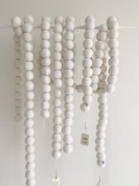 Vilten bolletjes woonketting- afmeting viltbal Ø 4cm- 50-55 st. balls- grijs- FAIRTRADE!