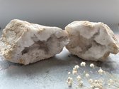 The Gem Inside - Bergkristal - Geode - Twee complete helften - Edelsteen - 1kg - 13cm