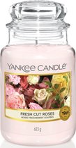 Yankee Candle Large Jar Geurkaars - Fresh Cut Roses