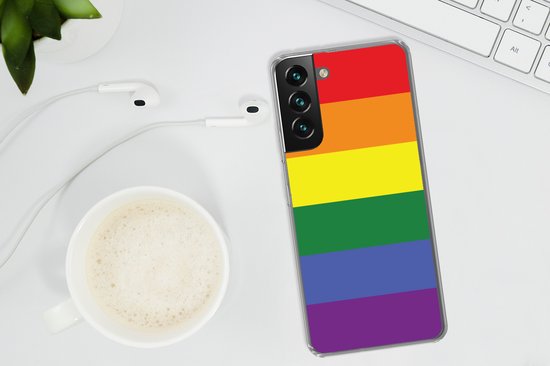 Coque Samsung Galaxy S22 Plus - Arc-en-ciel - Pride - Drapeau arc-en-ciel - Siliconen
