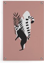 Walljar - Tropical Monkey - Muurdecoratie - Plexiglas schilderij