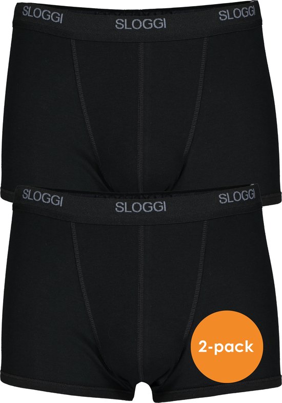 sloggi men Basic Heren Boxershort – 2-pack – Zwart – Maat M