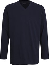 Ceceba pyjama of lounge T-shirt - lange mouw - blauw - Maat: 5XL