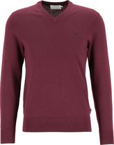 Calvin Klein superior wool V-neck sweater - heren pullover V-hals - donkerrood -  Maat: XL
