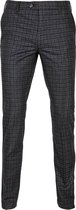 Suitable - Pantalon Milano Wol Blend Ruit Antraciet - Slim-fit - Pantalon Heren maat 54