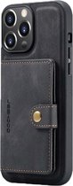 ShieldCase Staande leren portemonnee case geschikt voor Apple iPhone 13 Pro telefoonhoesje met ruimte voor pasjes - zwart