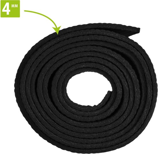 VirtuFit Premium Yoga Mat - Anti-slip - Dik (4 mm) - 183 x 61 x 0,4 cm - Onyx Black van VirtuFit — afbeelding 4