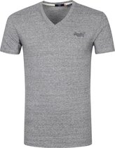 Superdry - Classic T-Shirt V-hals Grijs - XXL - Modern-fit
