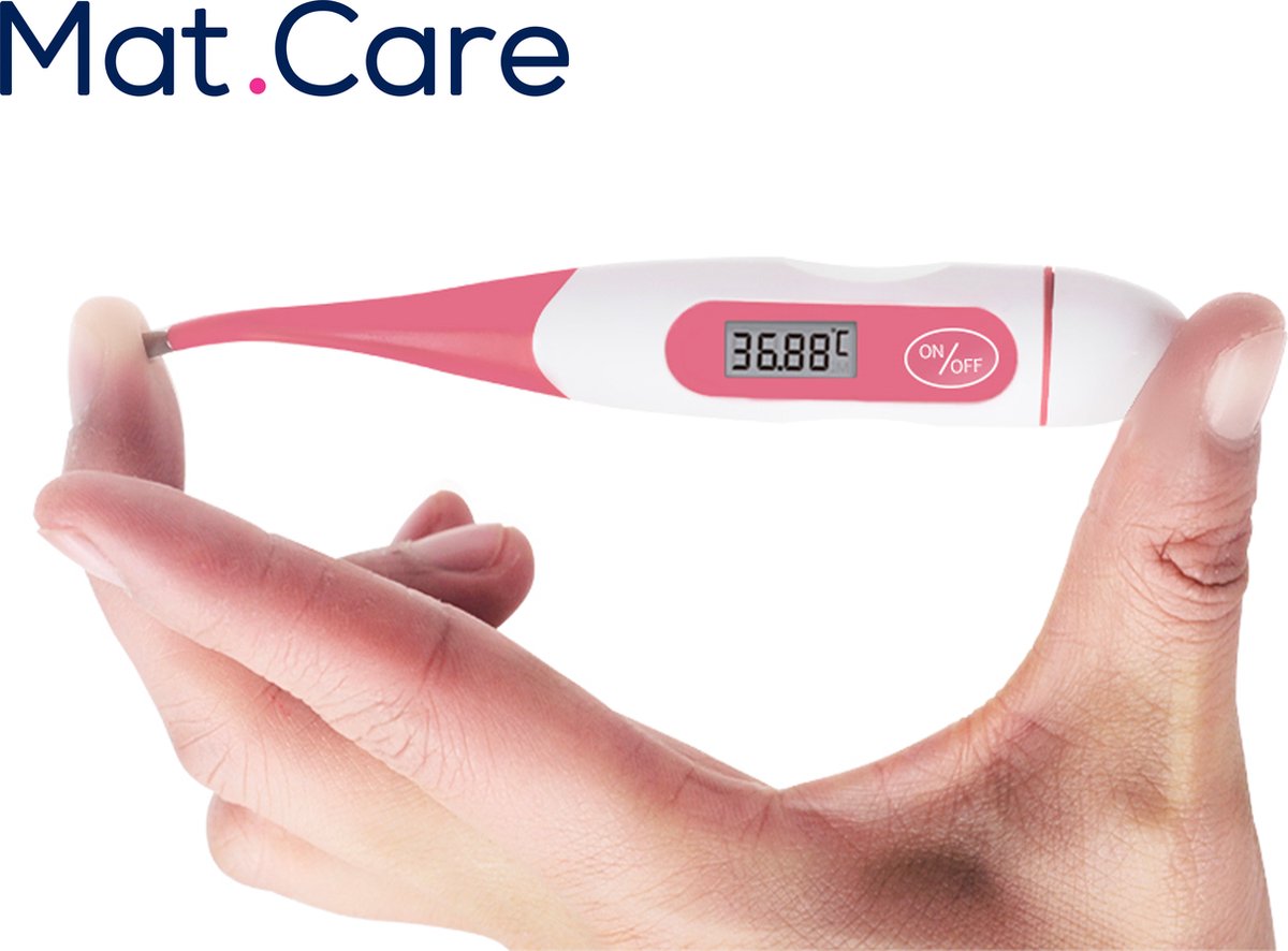 Mat Care BBT ovulatiethermometer + XL pack 25 ovulatietest strip – foto 3