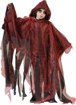 Verkleedpak griezelige grafdelver kind Cape Rood One Size