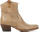 Cordwainer Vrouwen Leren       Enkellaarsjes / Laarzen / Damesschoenen 40500 vlecht - Beige - Maat 37