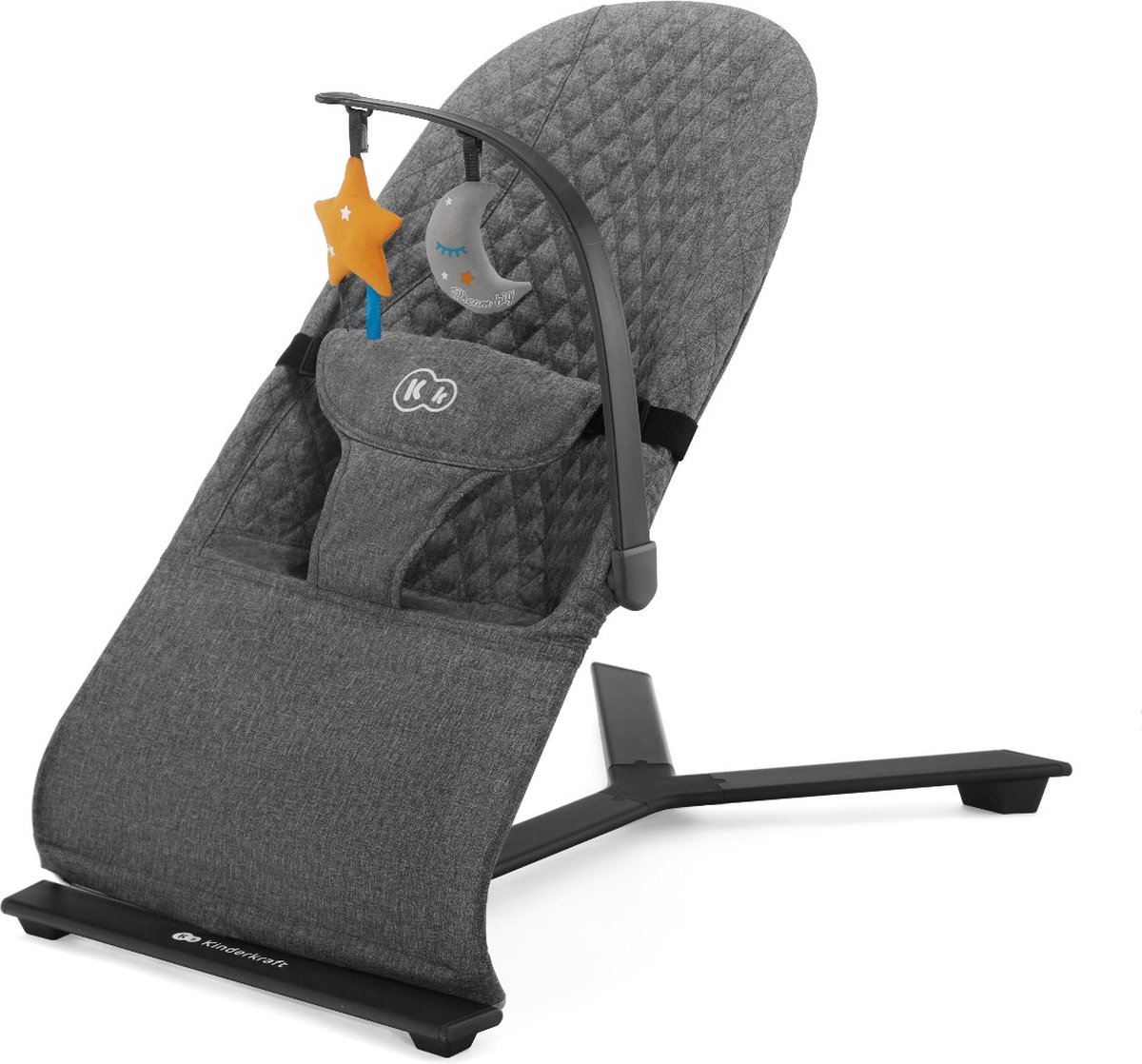 Goedkoopste Kinderkraft MIMI - Babywipstoel en Ligstoel - Minimalistische Design Schommelstoel met 3-Positie Rugleuning en Speelboog - Lichtgewicht en Compact - Geschikt vanaf Geboorte tot 9 kg - Voor Natuurlijk Schommelen en Ontspanning - Grijs