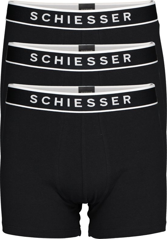 SCHIESSER 95/5 shorts (3-pack) - zwart - Maat: XL