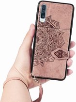 Backcover Fashion Mini Wallet Hoesje Samsung Galaxy A50 Roségoud - Telefoonhoesje - Smartphonehoesje - Zonder Screen Protector