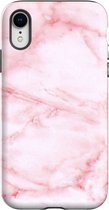 Backcover Marmerlook Hoesje iPhone XR Roze - Telefoonhoesje - Smartphonehoesje - Zonder Screen Protector