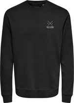 Only & Sons Trui Onssergio Life Logo Crew Neck Sweat 22022727 Black Mannen Maat - XL